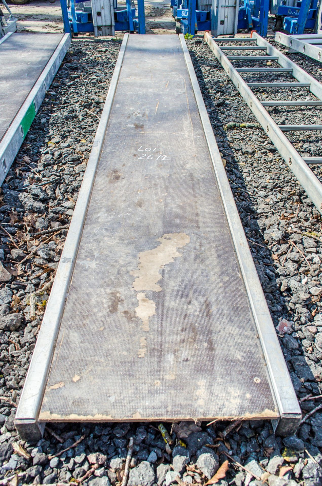 Aluminium staging board approximately 10 ft long