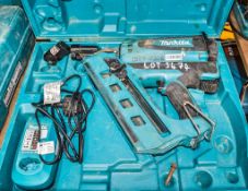 Makita GN900 cordless nail gun c/w charger, 2 - batteries & carry case 1509-0208