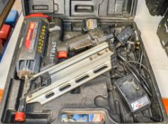 Max cordless super framer nail gun c/w charger, battery & carry case 04220644