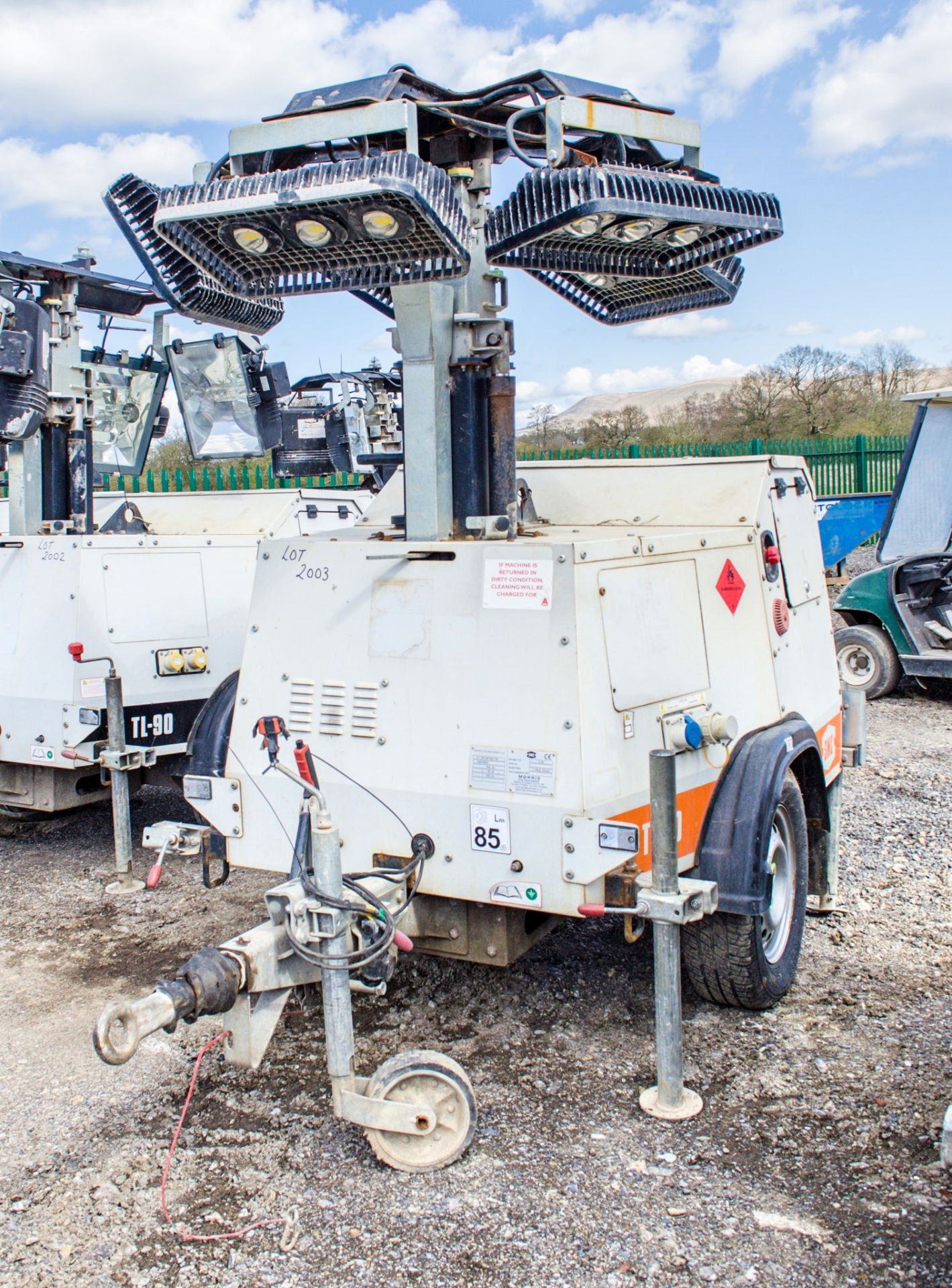 SMC TL-90 diesel driven fast tow mobile lighting tower Year: 2015 S/N: T901411075 Recorded Hours: