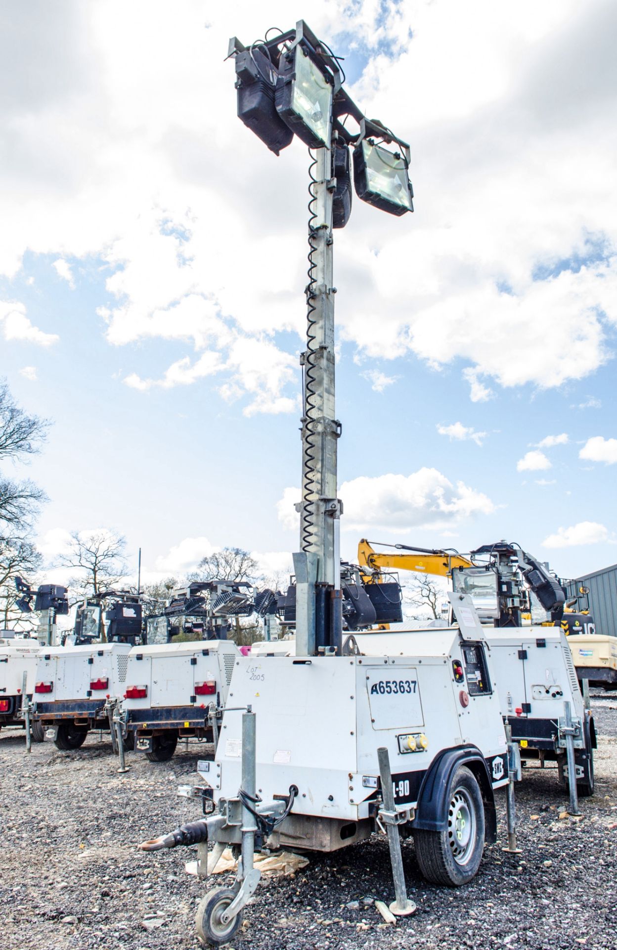 SMC TL-90 diesel driven fast tow mobile lighting tower Year: 2014 S/N: T901411087 Recorded Hours: - Image 3 of 7