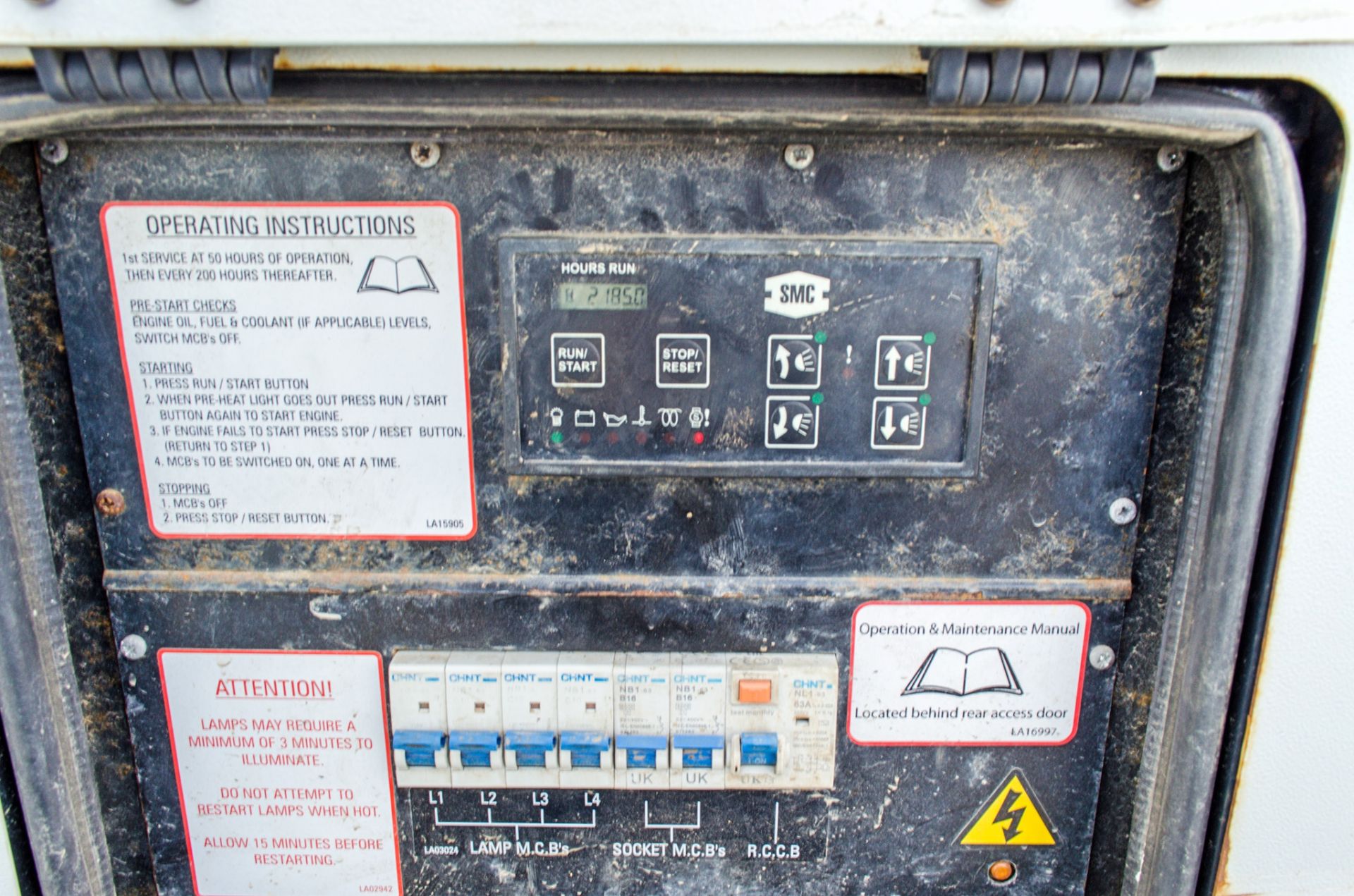 SMC TL-90 diesel driven fast tow mobile lighting tower Year: 2014 S/N: T901411068 Recorded Hours: - Image 6 of 7