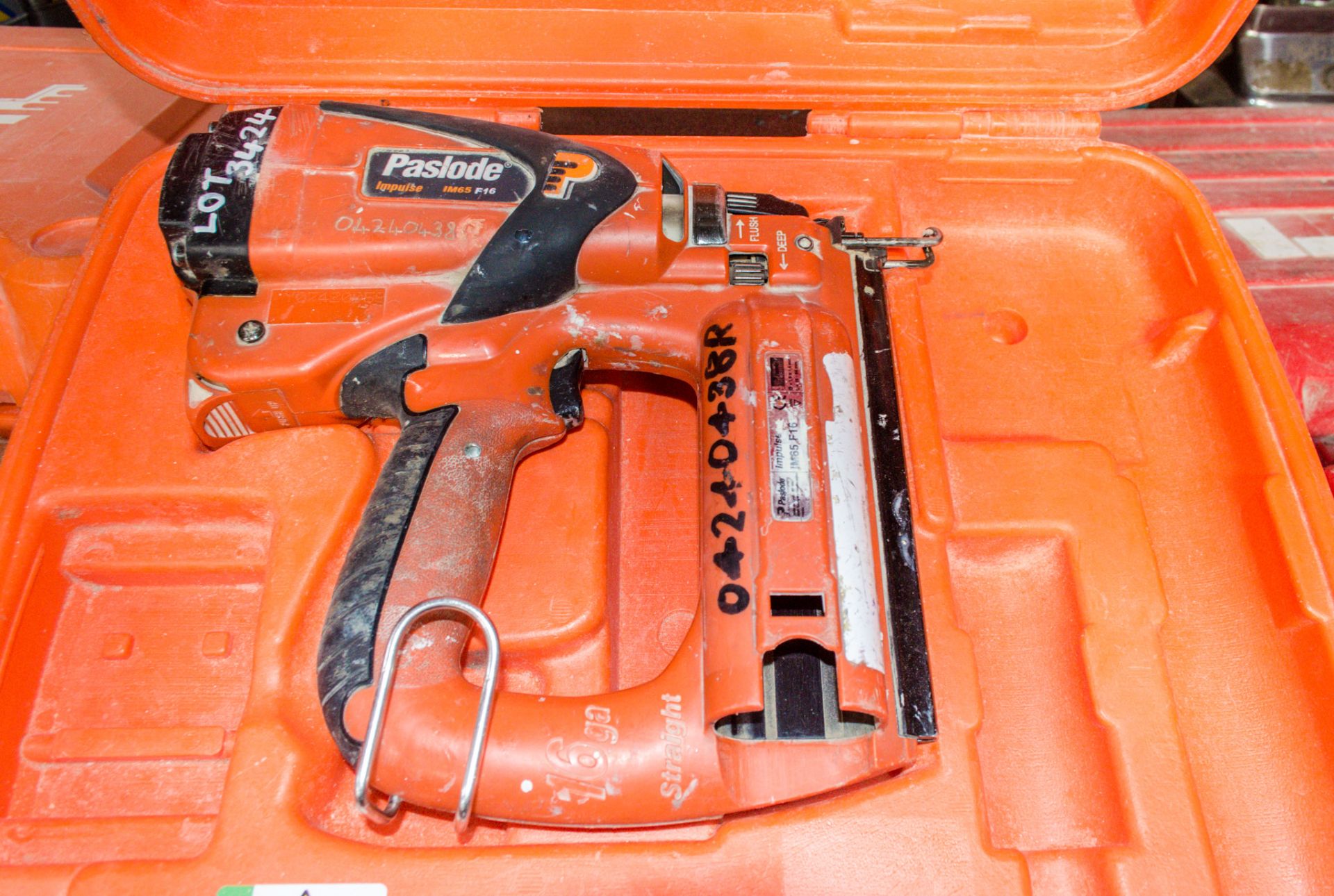 Paslode IM65 F16 nail gun c/w carry case 04240438R ** No battery or charger ** - Image 2 of 2