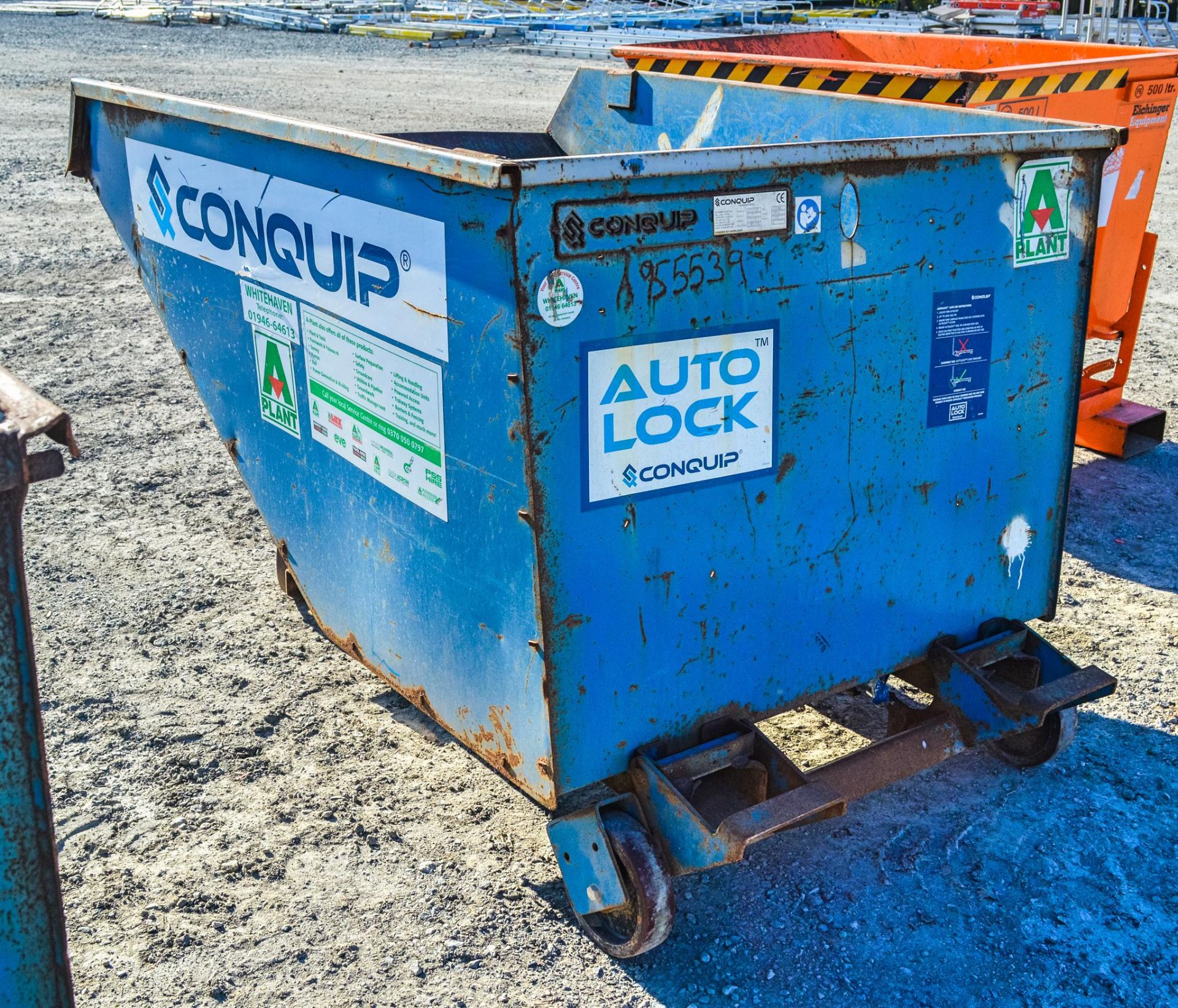 Conquip Autolock fork lift tipping skip  A955539 - Image 2 of 2