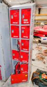 Battery Bank 10 compartment charging locker 129470000 ** Damaged & 4 keys missing **