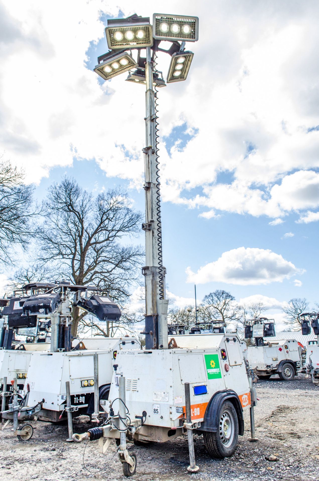 SMC TL-90 diesel driven fast tow mobile lighting tower Year: 2015 S/N: T901511885 Recorded Hours: - Image 3 of 6