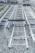 2 stage extending aluminium roofing ladder 3371-1109