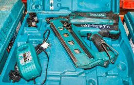 Makita GN900 cordless nail gun c/w 2 - batteries, charger & carry case