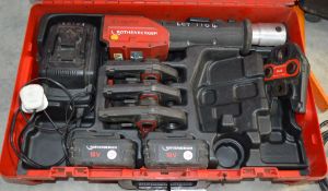 Rothenberger 18v cordless press fit tool 4 - jaws, 2 - batteries, charger & carry case A774095