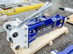 Hirox HDX-20 hydraulic breaker to suit 4 to 8 tonne machine Year: 2021 c/w tool kit ** New &