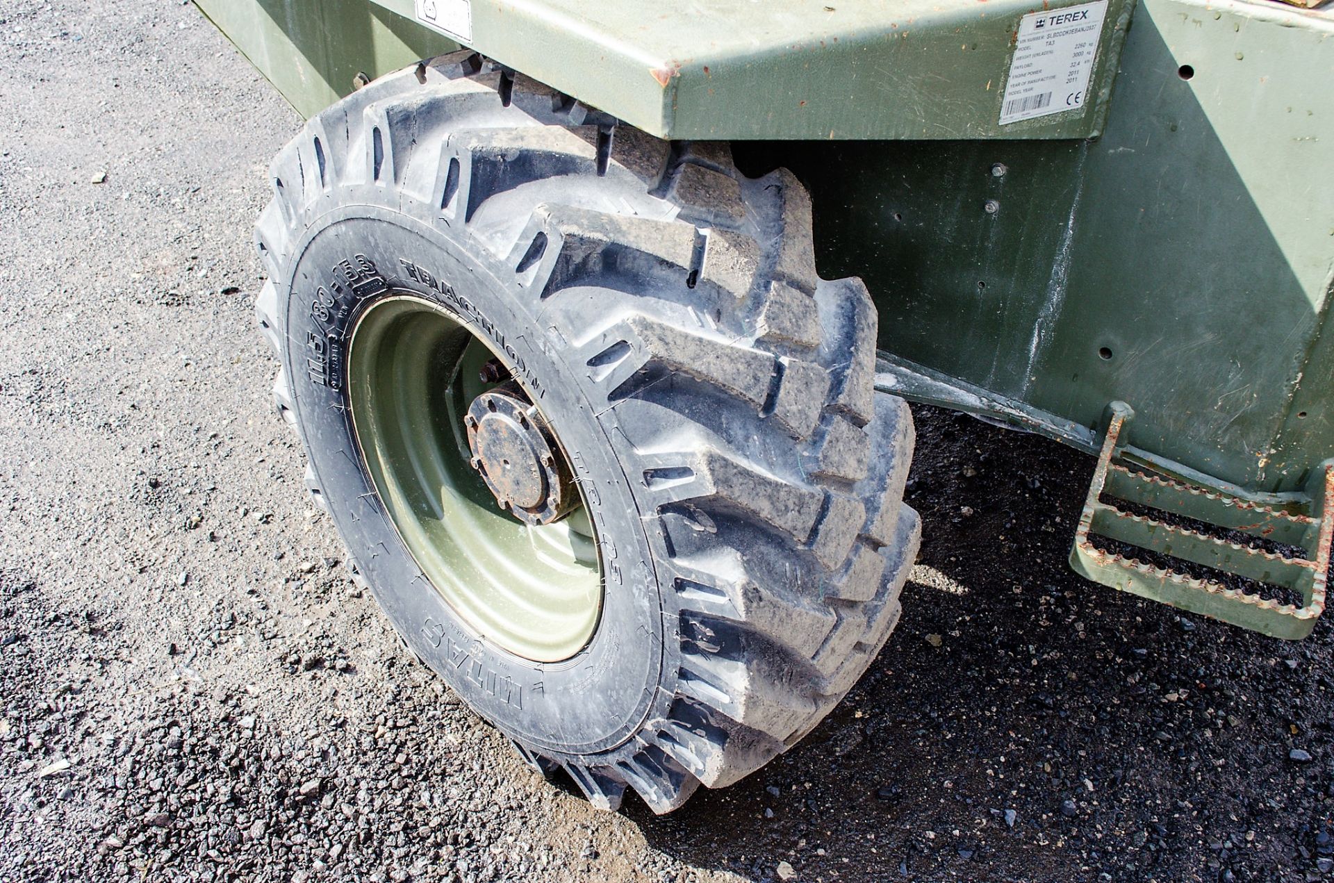 Benford Terex TA3 3 tonne straight skip dumper (EX MOD) Year: 2011 S/N: EBANJ2837 Recorded Hours: - Image 14 of 20