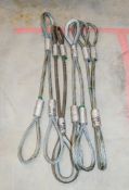 4 - twin leg steel wire lifting slings SB