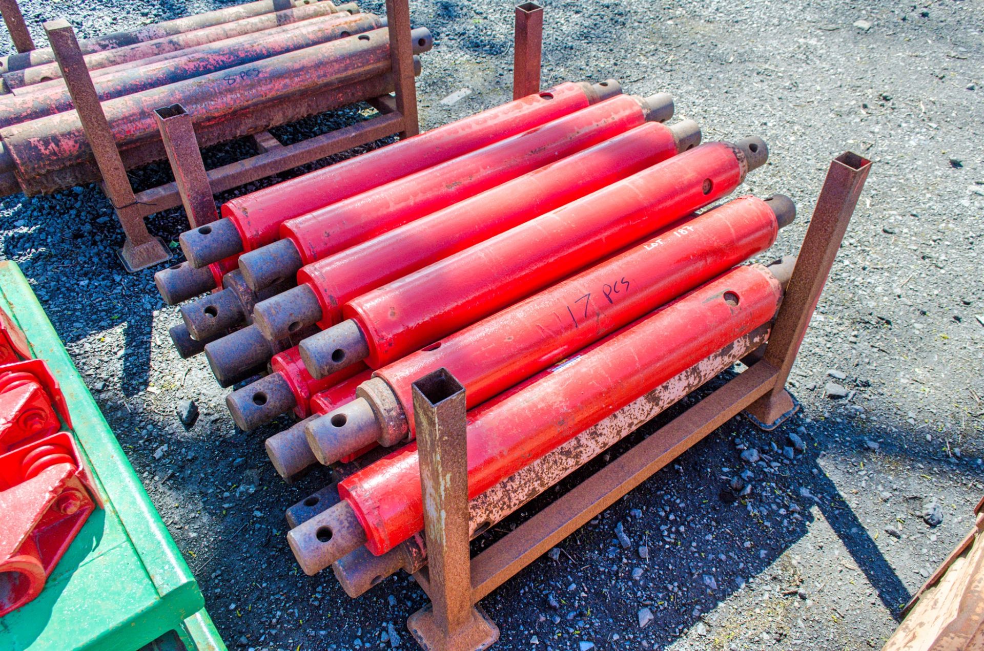 Stillage of 17 trench box connectors