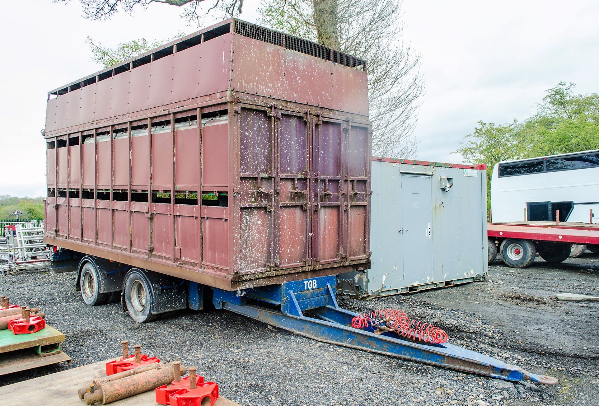 McGrath 12 tonne twin axle stock trailer Year: 1990 S/N: 22153