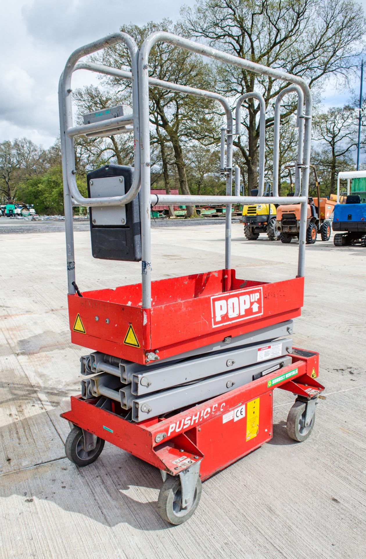 Pop Up Push 10 Pro battery electric push around scissor lift access platform Year: 2015 A688822 - Image 2 of 6