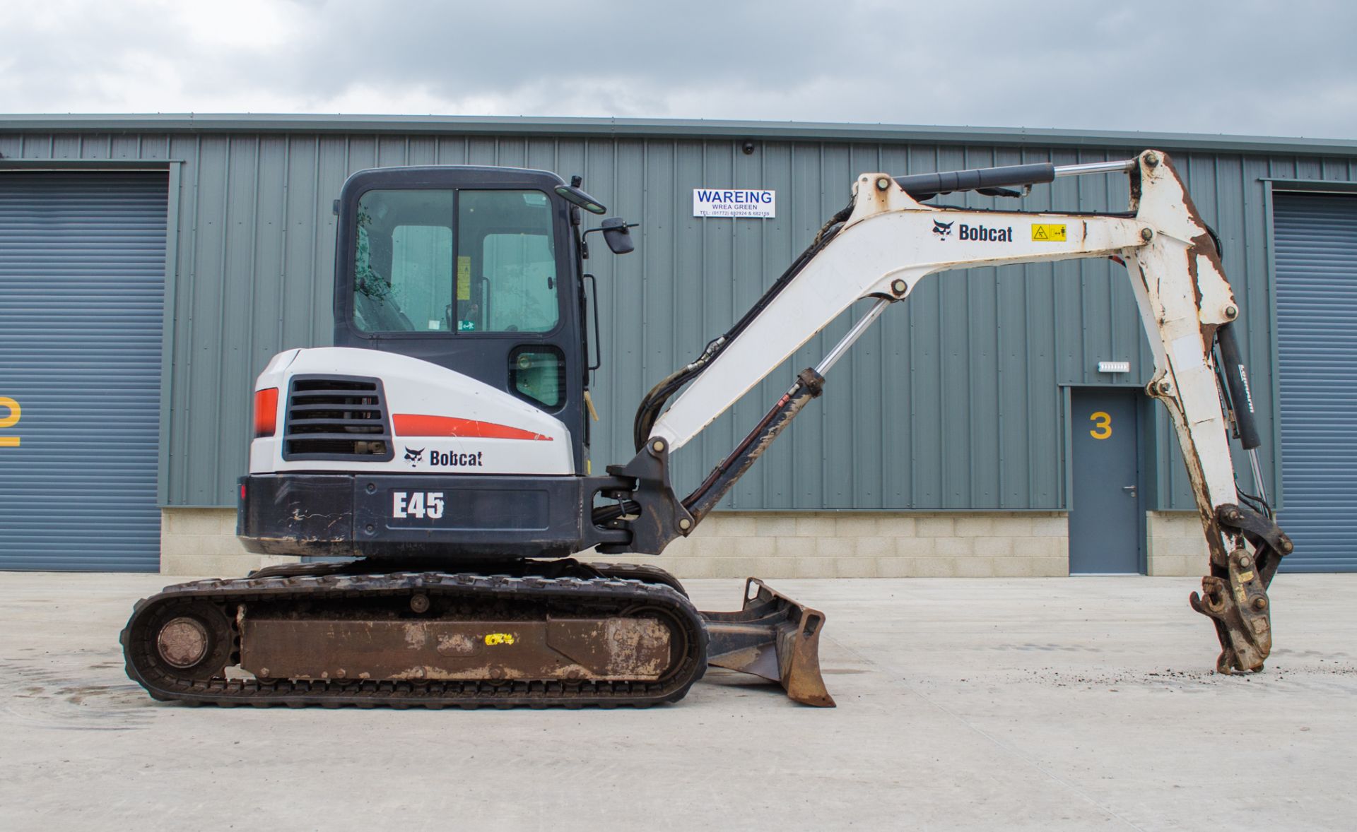 Bobcat E45 4.5 tonne rubber tracked excavator Year: 2013 S/N: 12753 Recorded Hours: 2909 blade, - Image 8 of 20