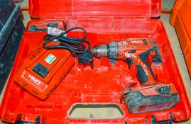 Hilti 6F-6H-A22 cordless hammer drill c/w 2 - batteries, charger & carry case