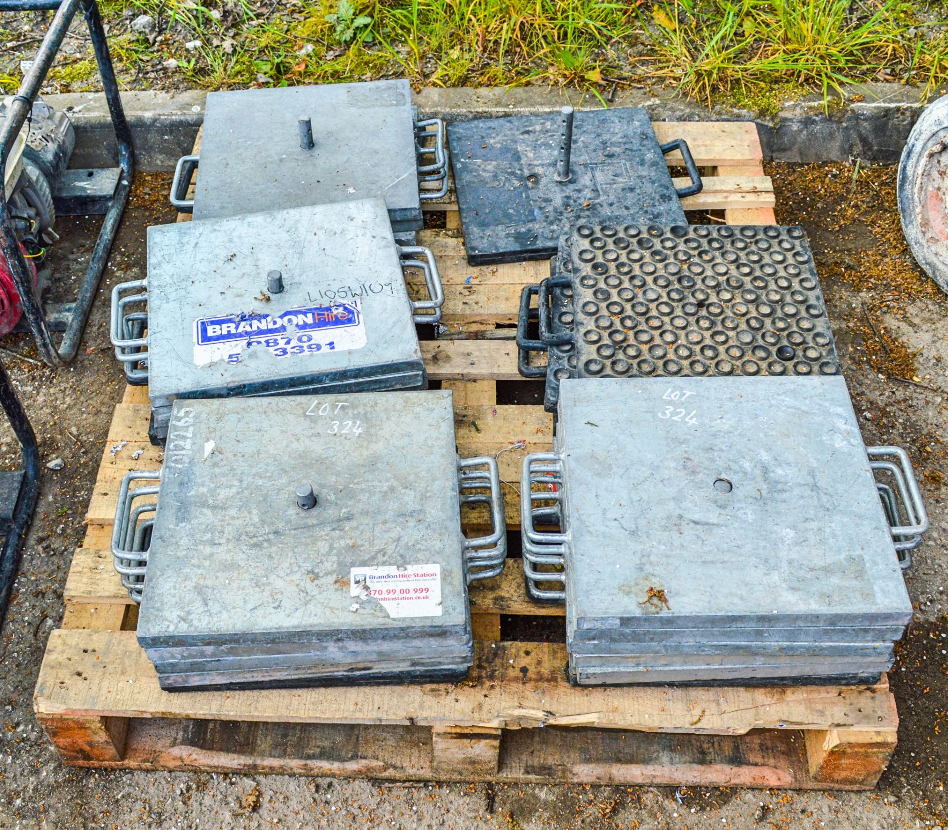 Pallet of roof anchor plates