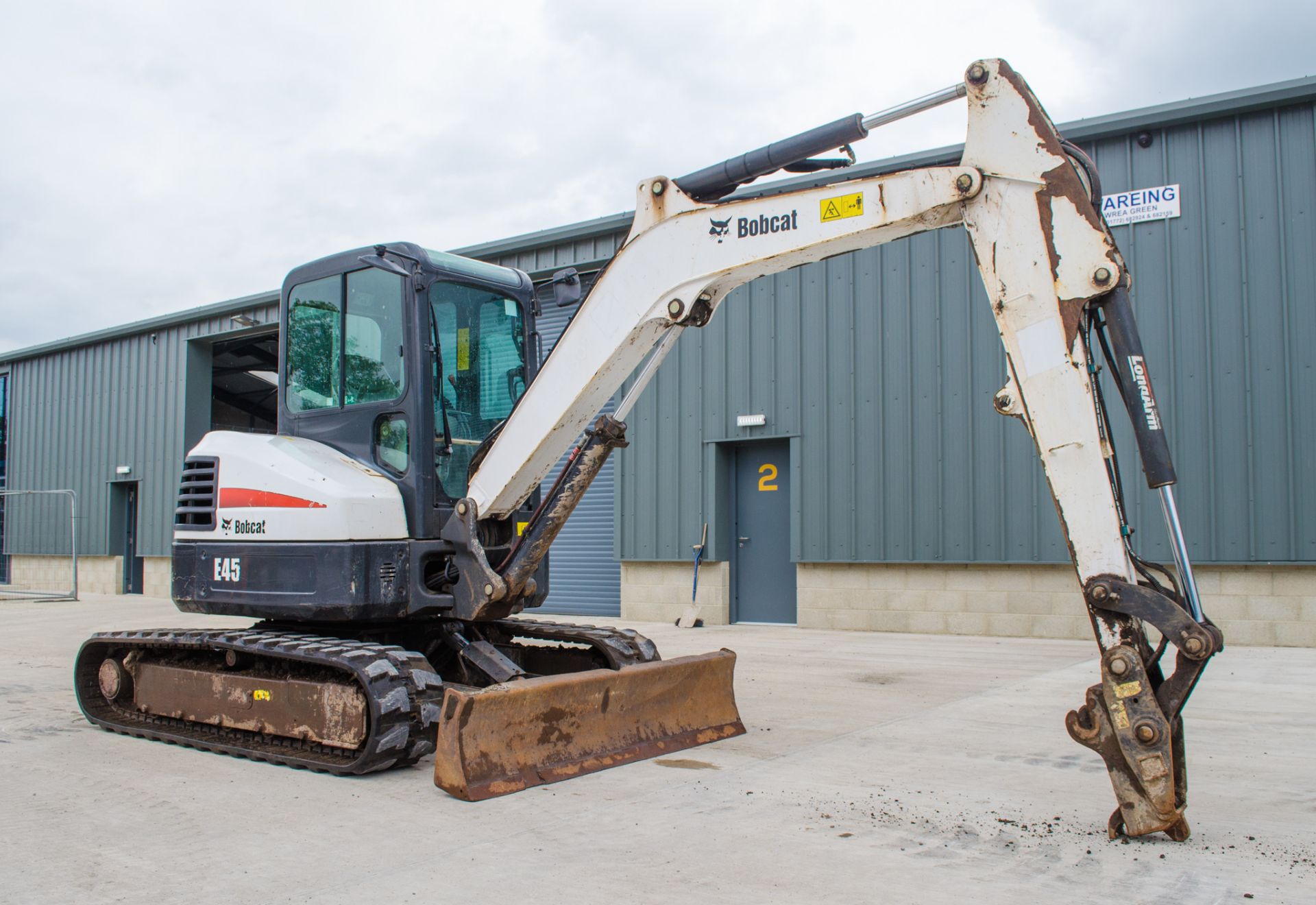 Bobcat E45 4.5 tonne rubber tracked excavator Year: 2013 S/N: 12753 Recorded Hours: 2909 blade, - Image 2 of 20