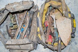 2 - bags of miscellaneous hand tools as photographed