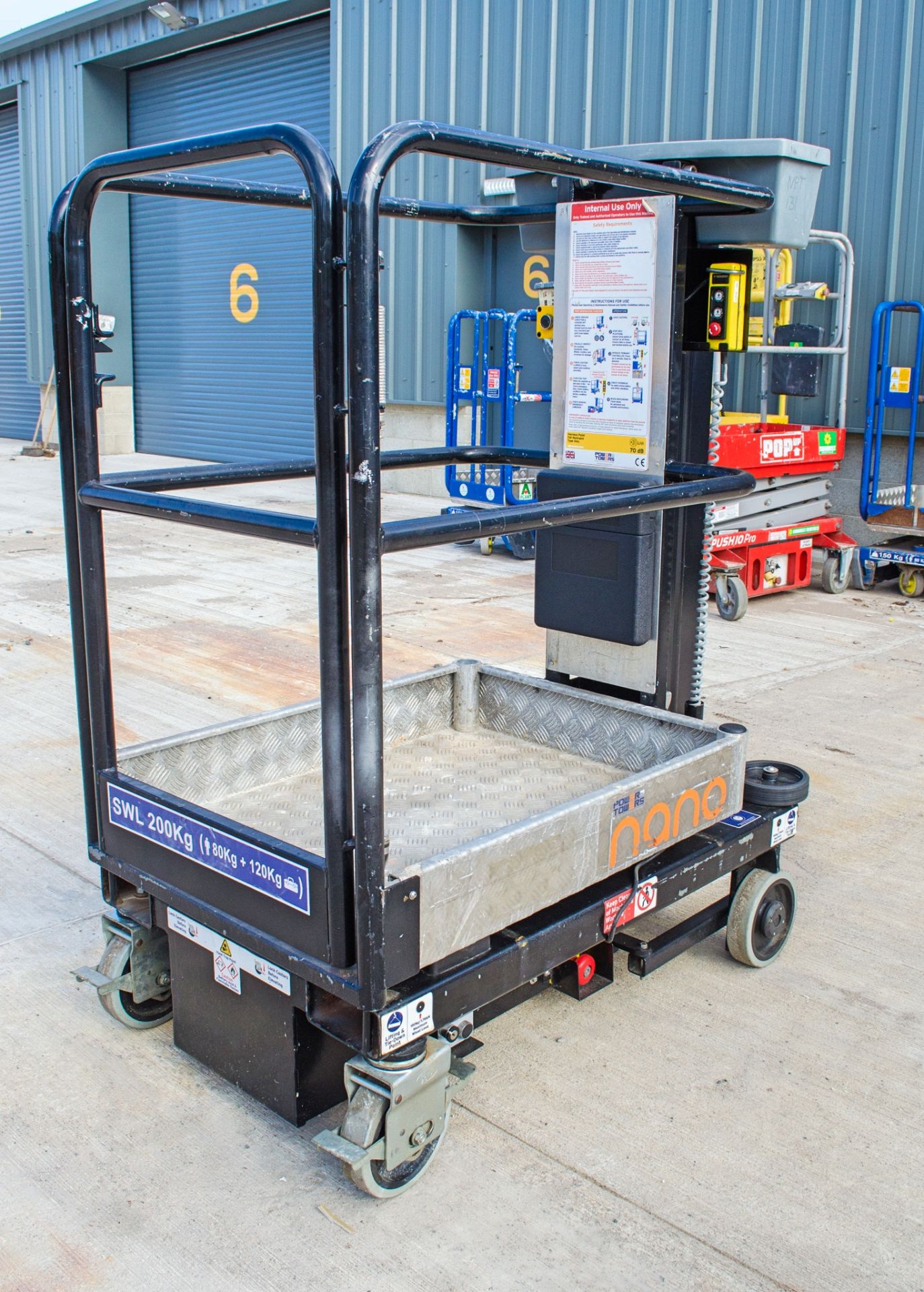 Power Tower Nano battery electric push around access platform NPT131