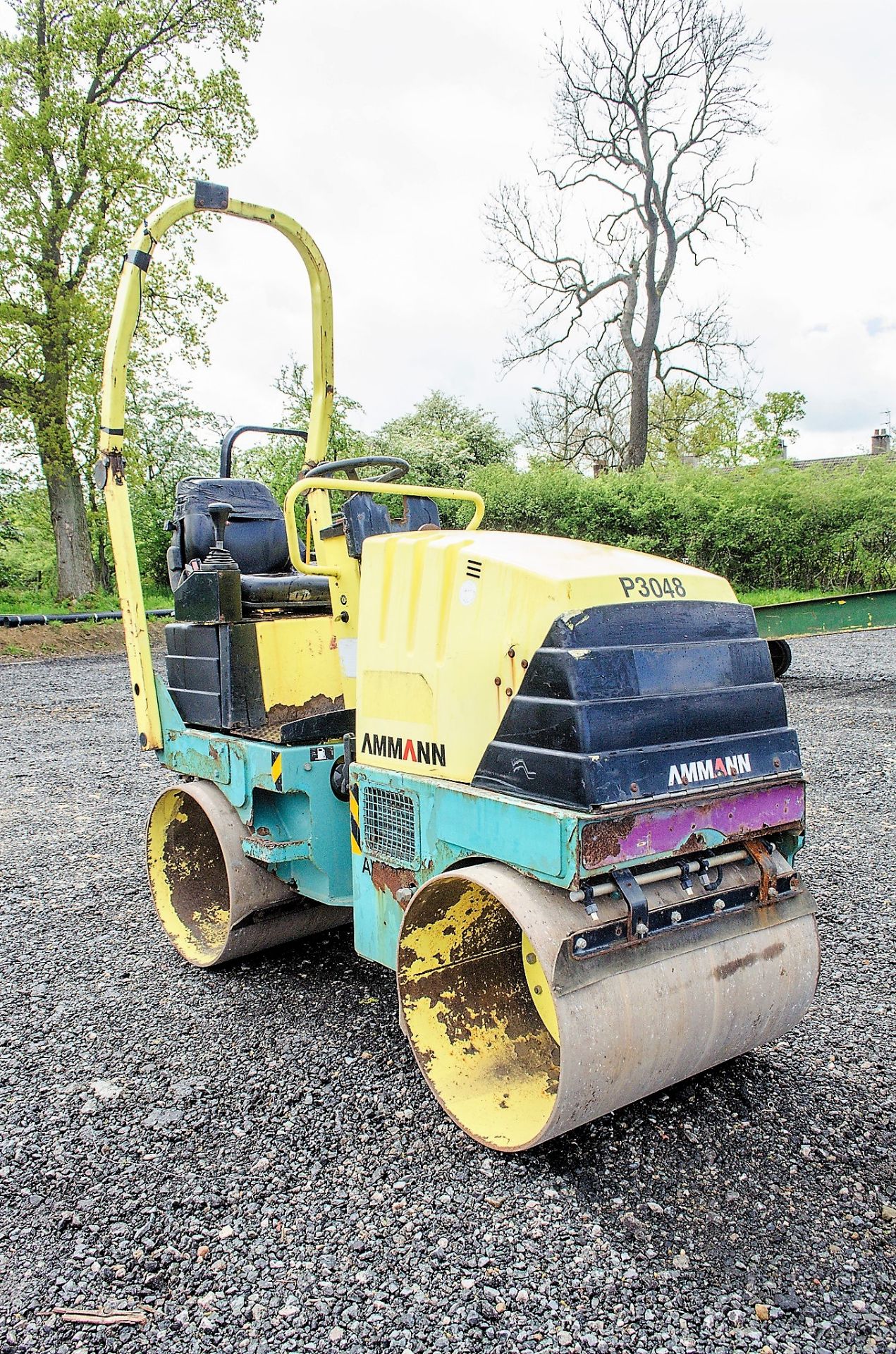 Ammann AV12-2 double drum ride on roller Year: 2006 S/N: 10148 Recorded Hours: Not displayed ( - Image 2 of 16