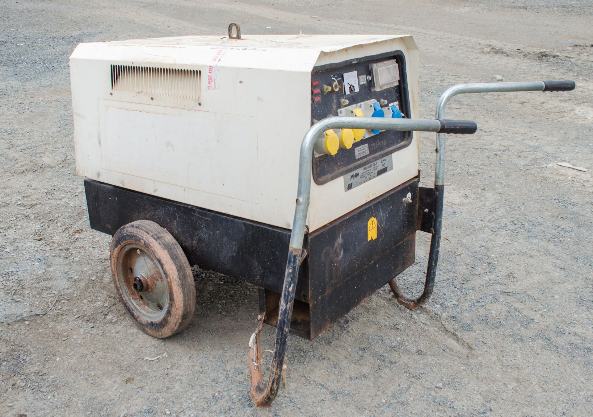 MHM MG6000 SS-Y 6 kva diesel driven generator Recorded Hours: 1284 1252-1078