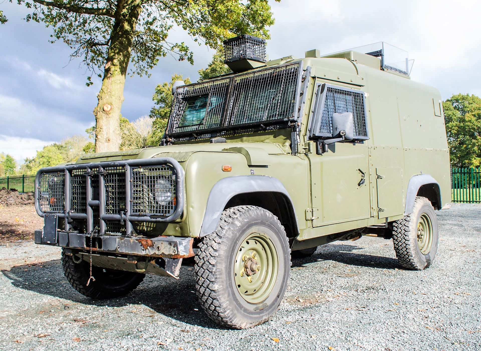 Land Rover Defender 110 300 TDi Snatch armoured 4WD utility vehicle (Ex MOD) In Service Registration