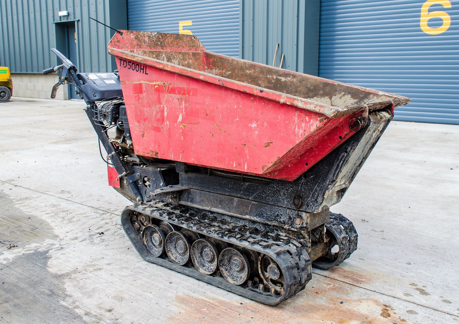 Winget TD500HL 500 kg petrol driven hi-tip rubber tracked pedestrian number A785683 - Image 2 of 13