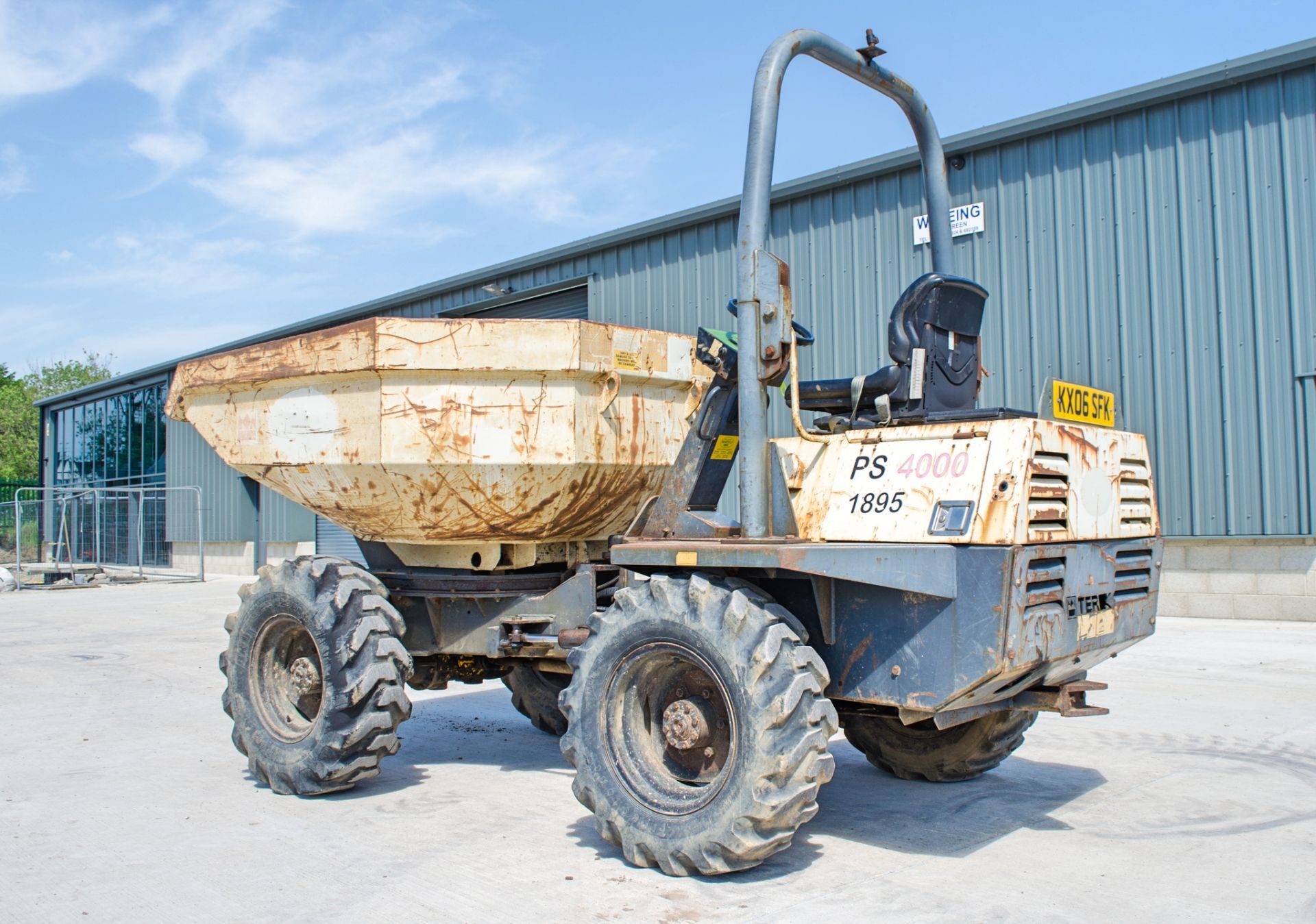 Terex PS4000 4 tonne swivel skip dumper Year: 2006 S/N: E604LW011 Recorded Hours: Not displayed ( - Image 3 of 19