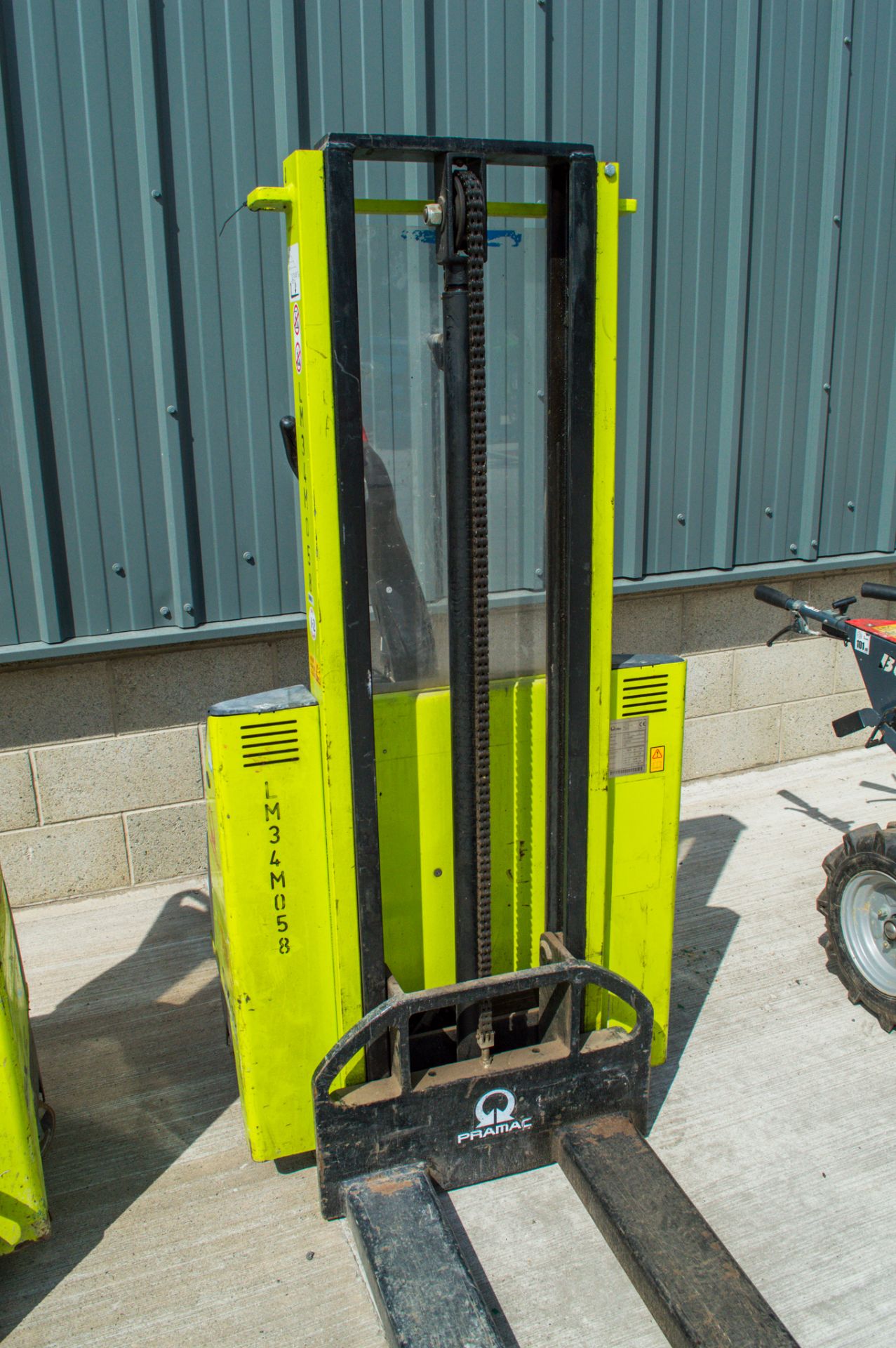 Pramac GX12 battery electric walk behind fork lift truck c/w charger LM34MO58 - Image 2 of 3