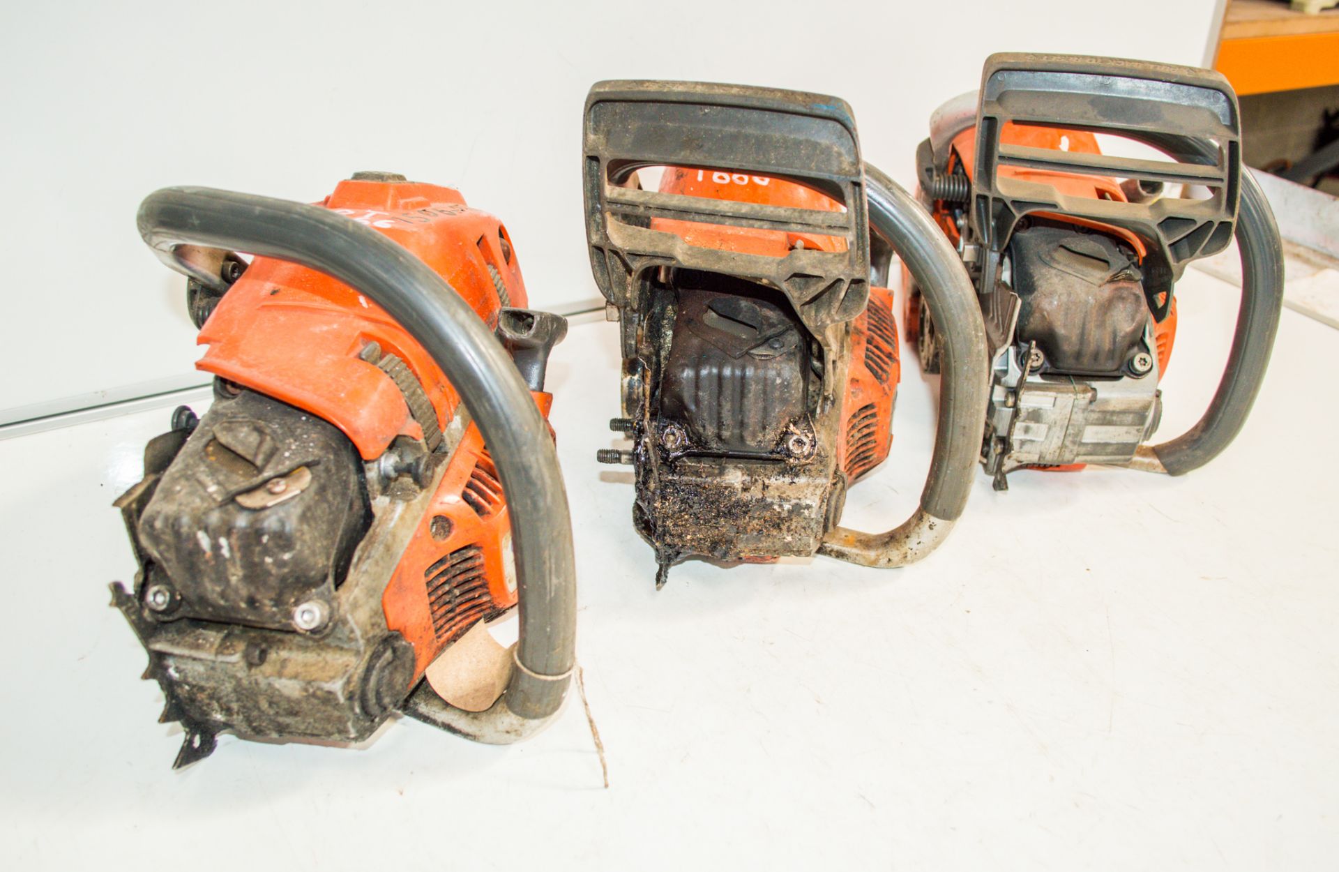 3 - Husqvarna petrol driven chainsaw 15051261/15060716/1903-0153 ** All with no bars or chains ** - Image 2 of 2