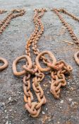 Pair of 15 tonne 22mm chain lifting slings