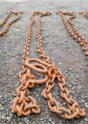 Pair of 15 tonne 22mm chain lifting slings