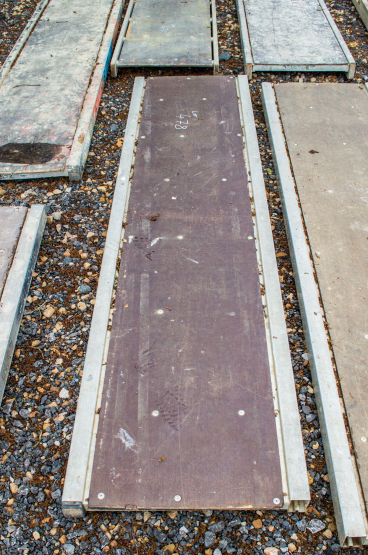 Aluminium staging board approximately 8 ft long 3310-0656