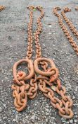 Pair of 15 tonne 22mm chain lifting slings