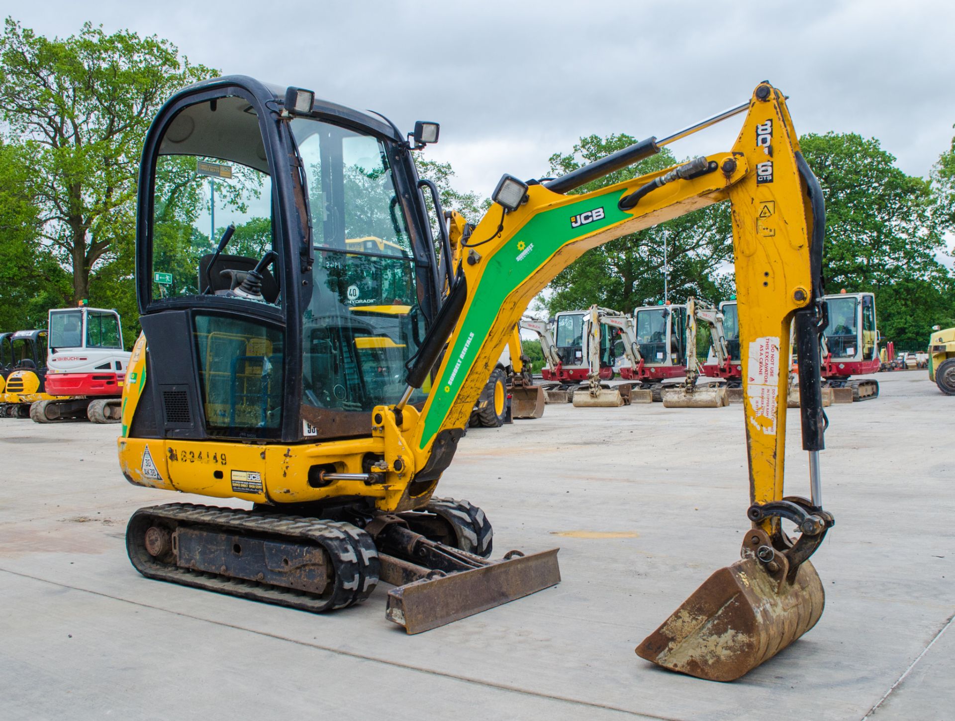 JCB 801.6 1.6 tonne rubber tracked mini excavator  Year: 2014 S/N: 2071644 Recorded Hours: 1969 - Image 2 of 19