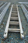 Zarges aluminium 3 stage extending ladder 33450330