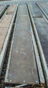 Aluminium staging board approximately 14 ft long 3304-7091