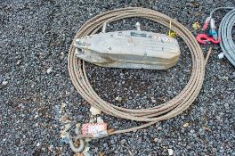 Tractel Tirfor TU32 rope winch c/w wire rope