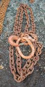 15 tonne 22mm 8 metre single leg lifting chain