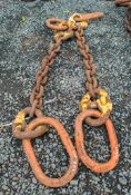 Pair of 32mm single leg lifting chain slings