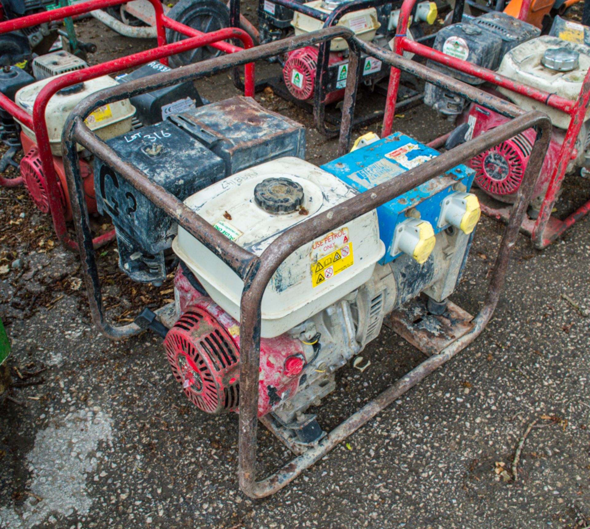 Stephill 5 kva petrol driven generator A698147