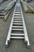 Aluminium 2 stage extending ladder 1704-LY1088