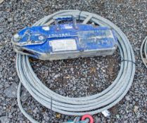 Loadlite 3200kg wire rope winch c/w wire rope