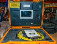 Cable reel pipe & wall video inspection system c/w carry case B3310007 ** Damaged **