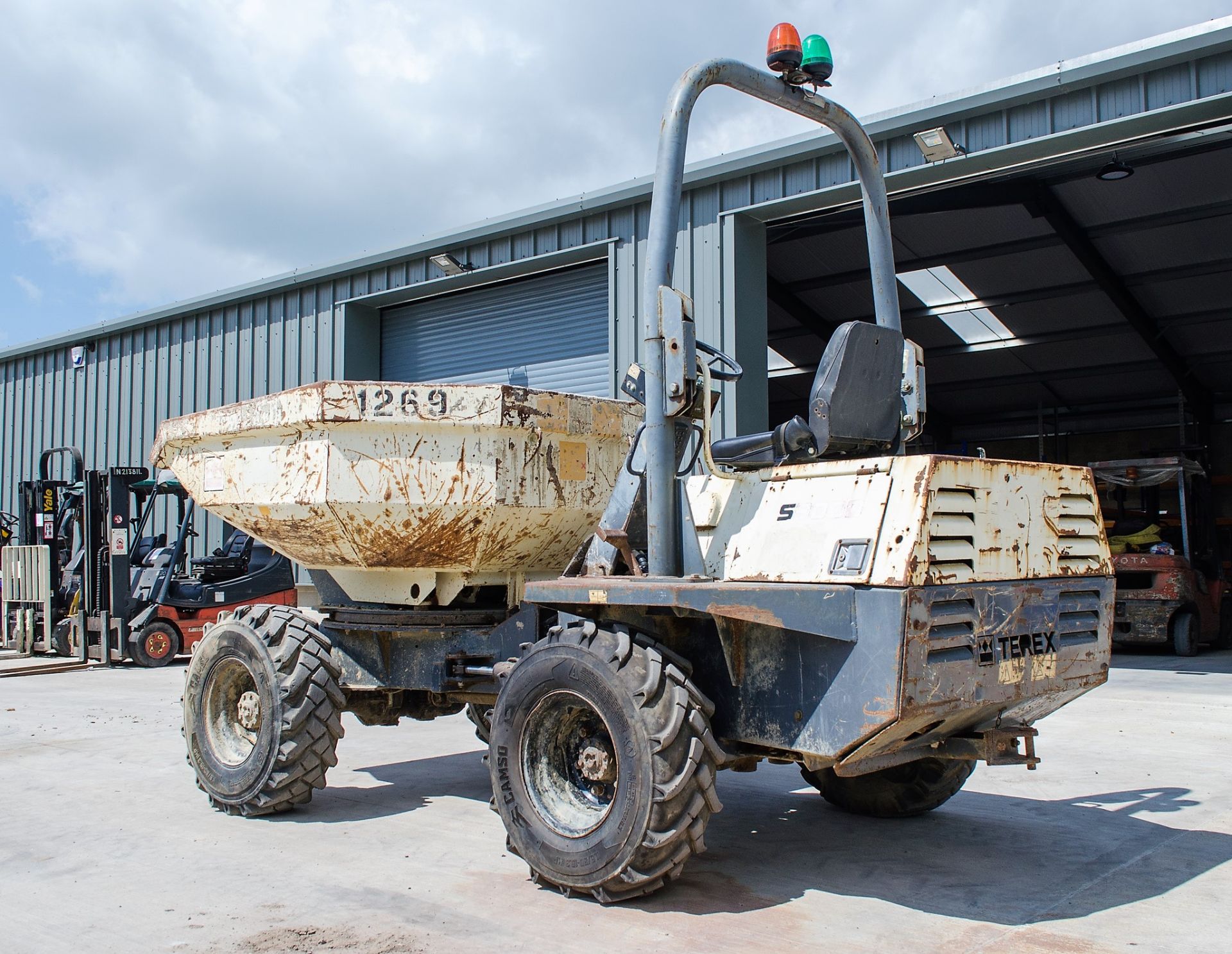 Benford Terex 3 tonne swivel skip dumper Year: 2006 S/N: E608FS371 Recorded Hours: 23 (Clock - Image 3 of 21