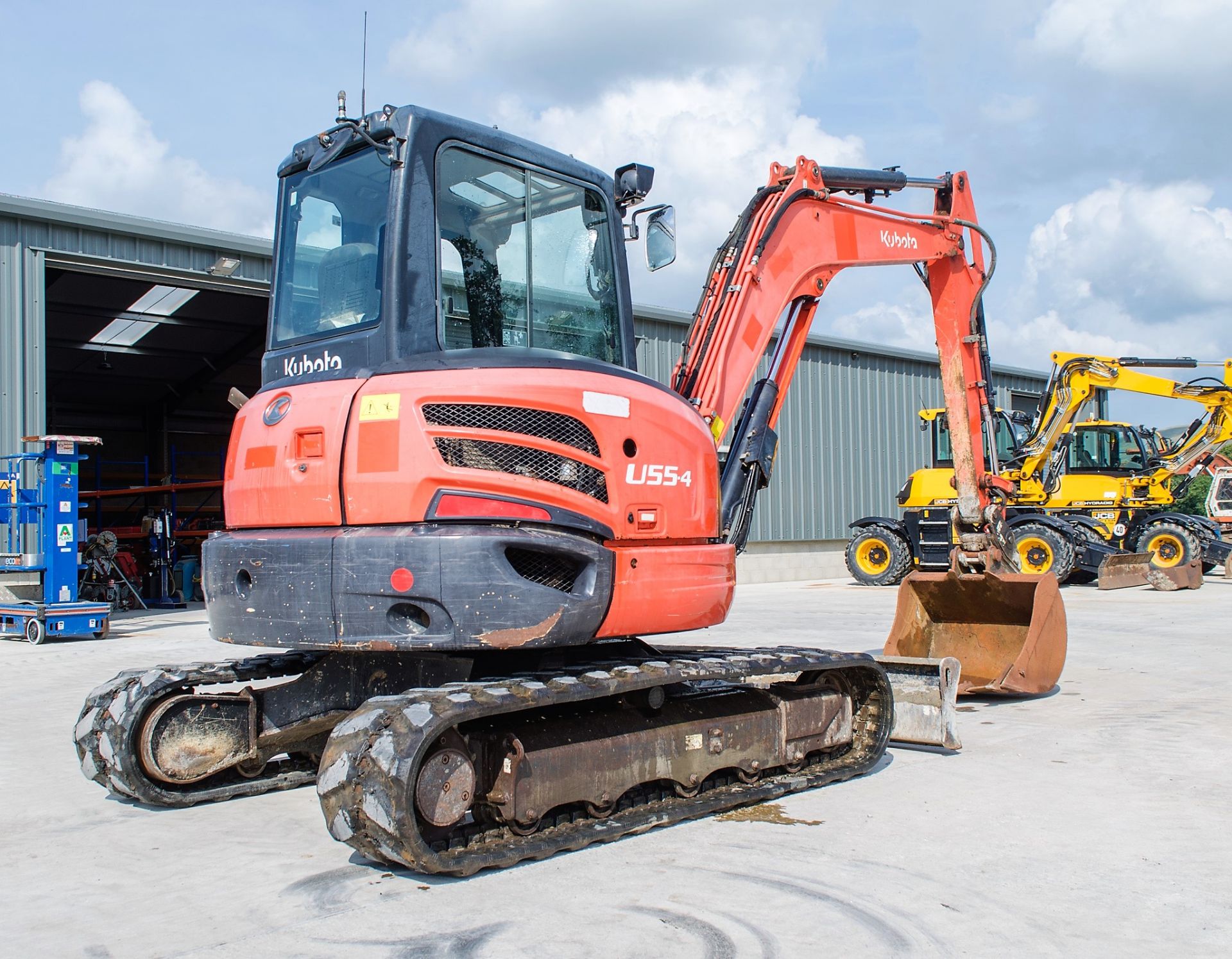 Kubota U55-4 5.5 tonne rubber tracked mini excavator  Year: 2015  S/N: 53120 Recorded Hours: 3419 - Image 4 of 20