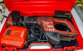 Hilti WSR 36-A 36v cordless reciprocating saw c/w 2 - batteries, charger & carry case A804647