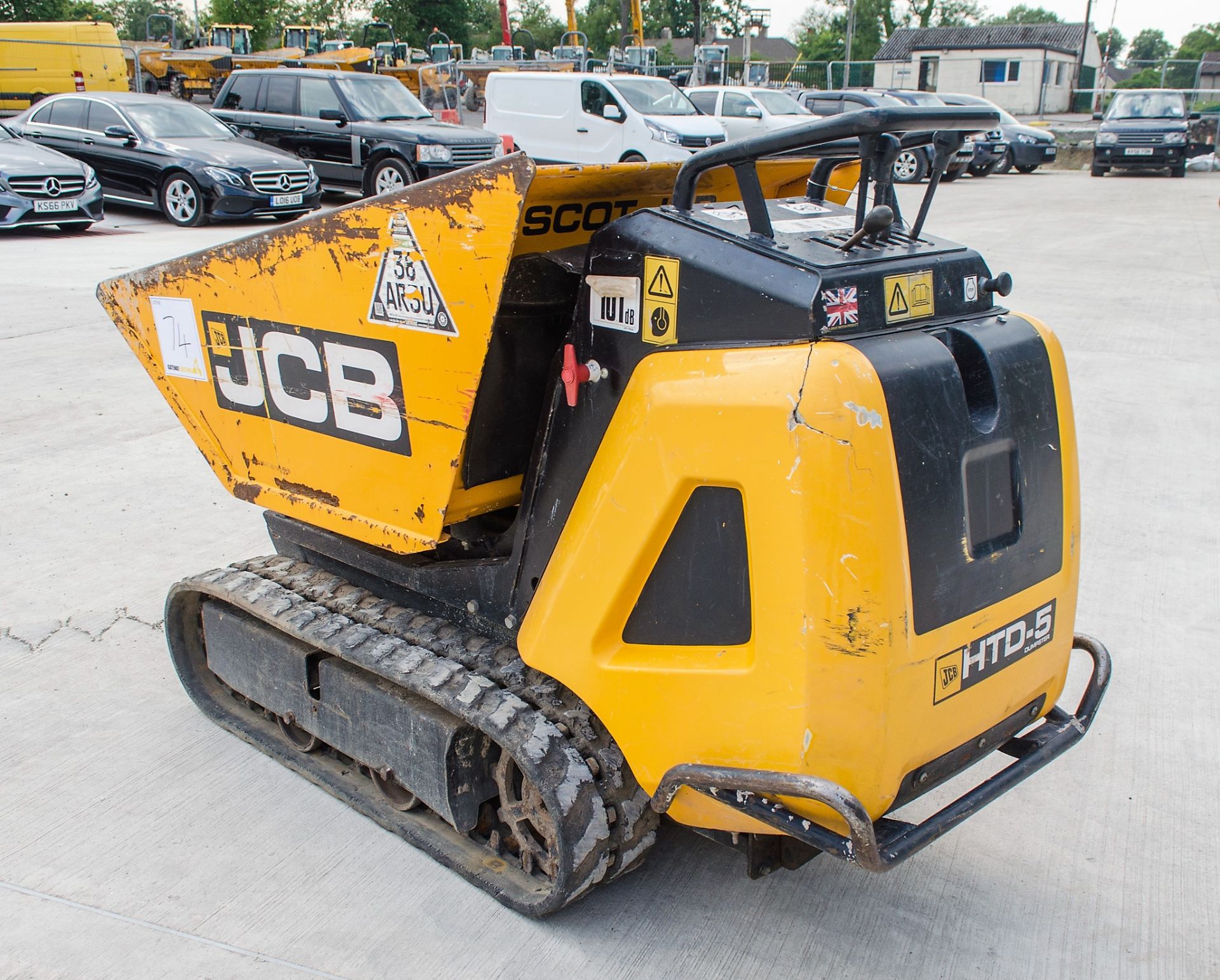 JCB HTD-5 Dumpster diesel driven tracked hi-tip walk behind dumper LUS - Image 4 of 10